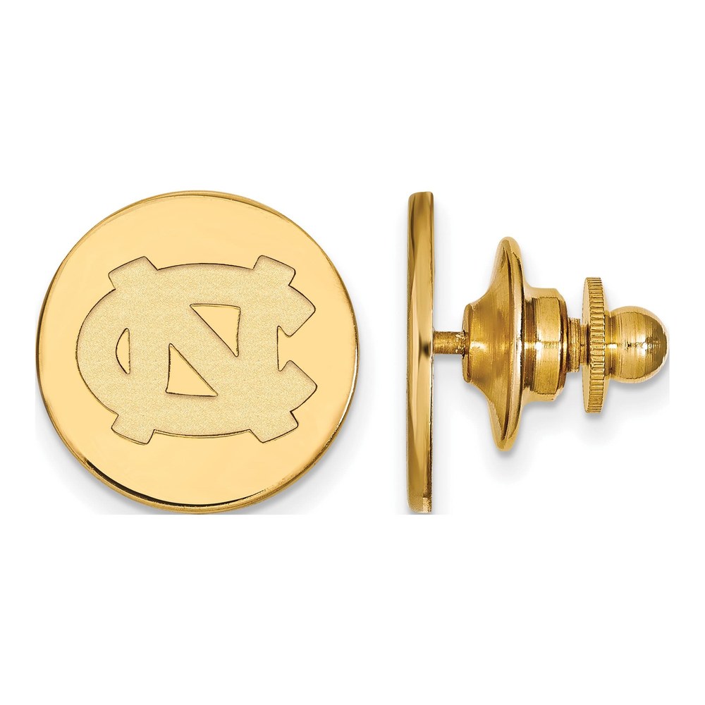 Sterling Silver Gold-Plated Logoart University Of North Carolina N-C Lapel Pin