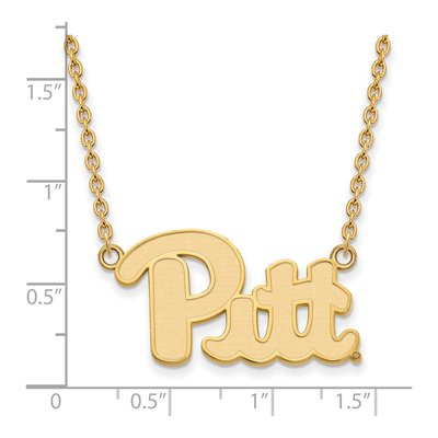 University of Pittsburgh Gold-Plated Sterling Silver Pitt Panthers Large Pendant Necklace – view 3