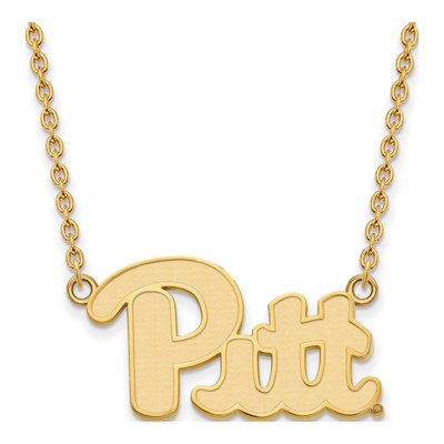 University of Pittsburgh Gold-Plated Sterling Silver Pitt Panthers Large Pendant Necklace
