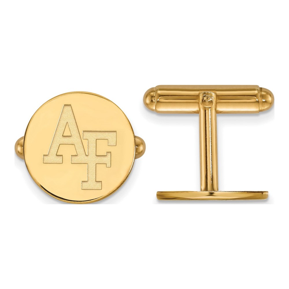 Sterling Silver Gold-Plated Logoart United States Air Force Academy A-F Cuff Links