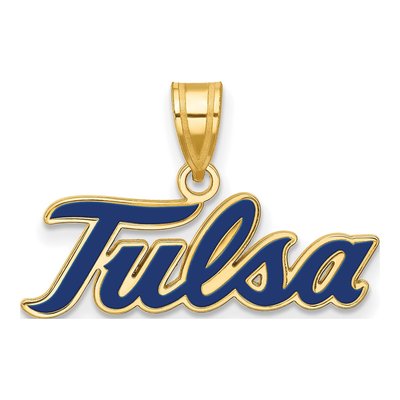 University of Tulsa Gold-Plated Sterling Silver Large Of T-U Pendant