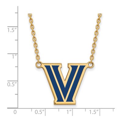 Villanova University Gold-Plated Sterling Silver Large Letter V Pendant Necklace – view 2