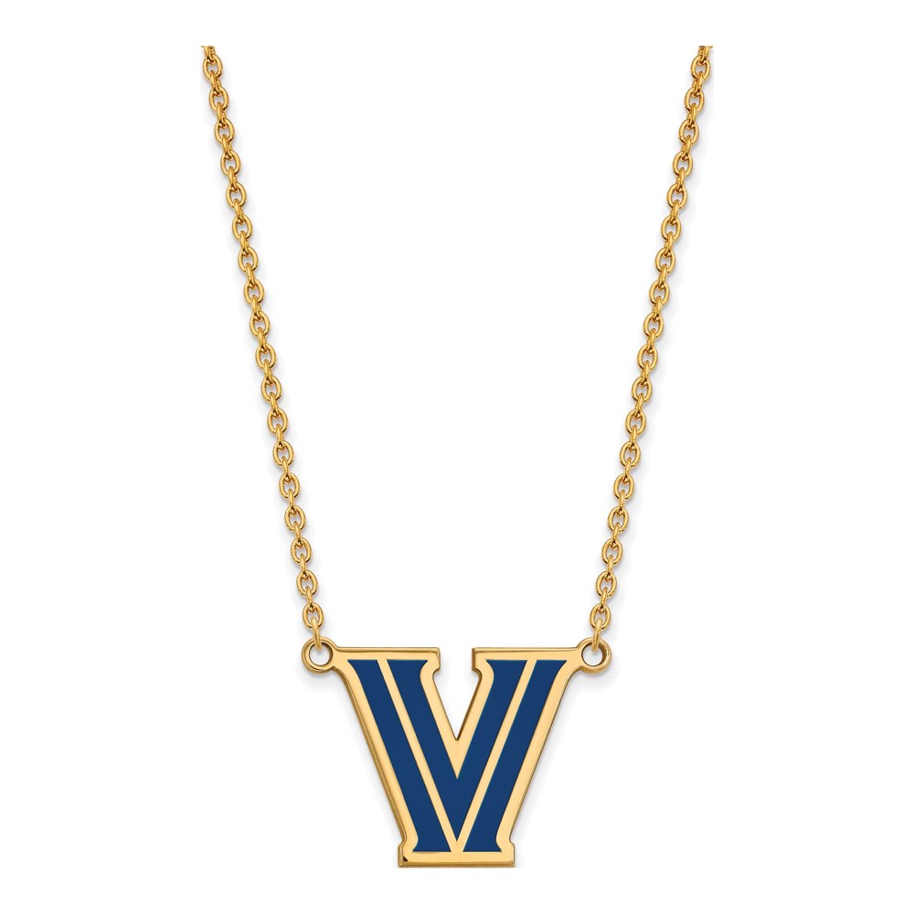 Villanova University Gold-Plated Sterling Silver Large Letter V Pendant Necklace