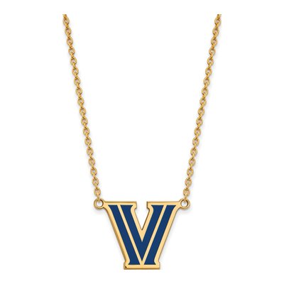 Villanova University Gold-Plated Sterling Silver Large Letter V Pendant Necklace