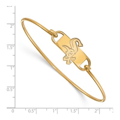 Chicago White Sox Gold-Plated Sterling Silver Small Wire Bangle Bracelet – view 2
