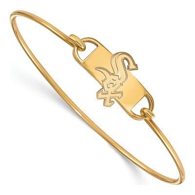 Chicago White Sox Gold-Plated Sterling Silver Small Wire Bangle Bracelet