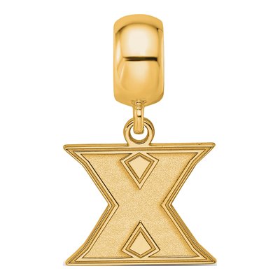 Xavier University Gold-Plated Sterling Silver Small Letter X Dangle Bead – view 4