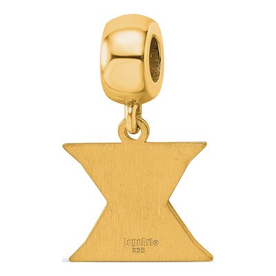 Xavier University Gold-Plated Sterling Silver Small Letter X Dangle Bead – view 5