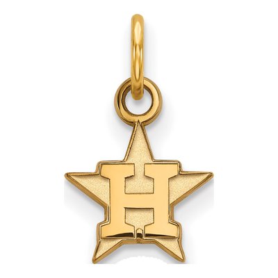 Houston Astros Gold-Plated Sterling Silver Extra Small Letter H Pendant