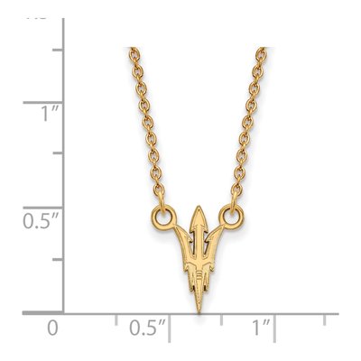Arizona State University Gold-Plated Sterling Silver Pitchfork Pendant – view 2