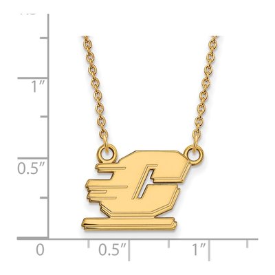 Central Michigan University Gold-Plated Sterling Silver Small Letter C Necklace – view 2
