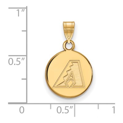 Arizona Diamondbacks Gold-Plated Sterling Silver Small Disc Pendant – view 2