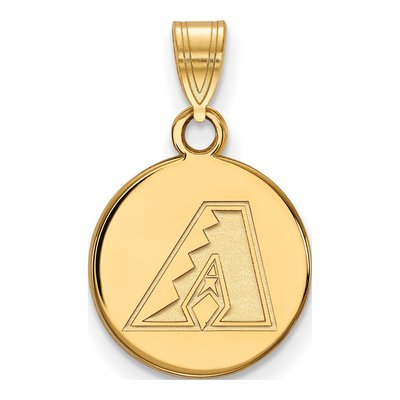 Arizona Diamondbacks Gold-Plated Sterling Silver Small Disc Pendant