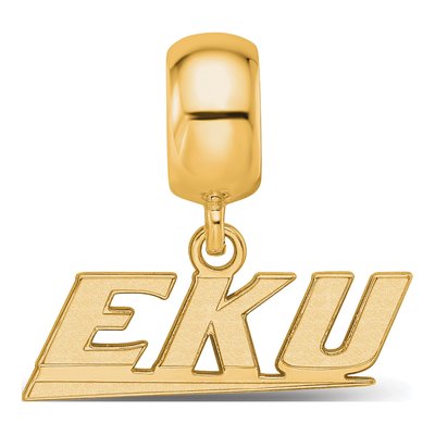 Eastern Kentucky University Gold-Plated Sterling Silver Extra Small EKU Dangle Bead – view 4