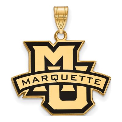 Marquette University Gold-Plated Sterling Silver Large Enameled Pendant