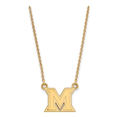 Miami University Gold-Plated Sterling Silver Small Ohio Letter M Necklace