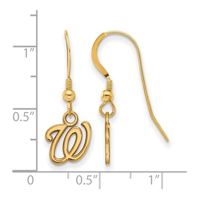 Washington Nationals Gold-Plated Sterling Silver Dangle Earrings – view 2