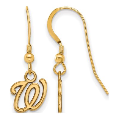 Washington Nationals Gold-Plated Sterling Silver Dangle Earrings