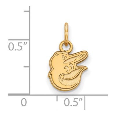 Baltimore Orioles Gold-Plated Sterling Silver Extra Small Cap Pendant – view 2