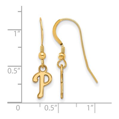 Philadelphia Phillies Gold-Plated Sterling Silver Dangle Earrings – view 2