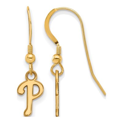 Philadelphia Phillies Gold-Plated Sterling Silver Dangle Earrings