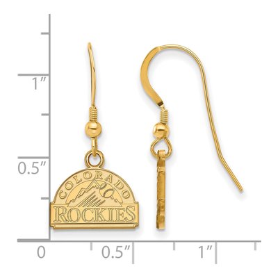 Colorado Rockies Gold-Plated Sterling Silver Dangle Earrings – view 2