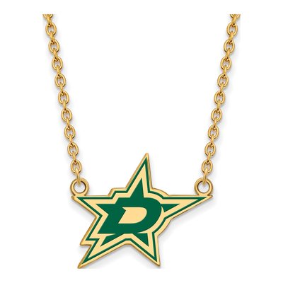 Dallas Stars Gold-Plated Sterling Silver Large Enameled Necklace