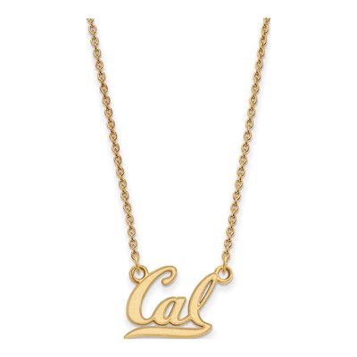 University of California Berkeley Gold-Plated Sterling Silver UC Small Pendant Necklace