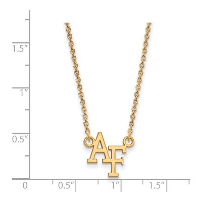 United States Air Force Academy Gold-Plated Sterling Silver Small US Air Pendant Necklace – view 2