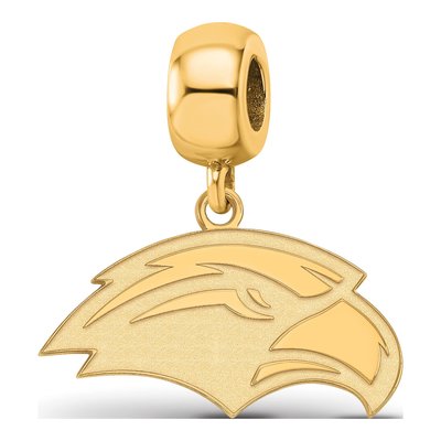University of Southern Mississippi Gold-Plated Sterling Silver Small USM Eagle Dangle Bead