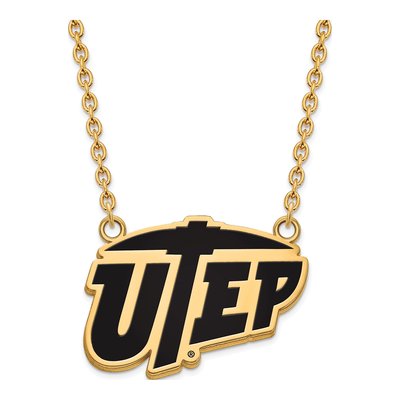 UTEP Enameled Pendant Necklace