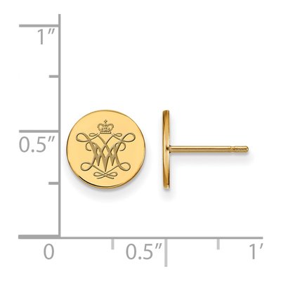 College of William & Mary Gold-Plated Sterling Silver Enamel Disc Stud Earrings – view 2