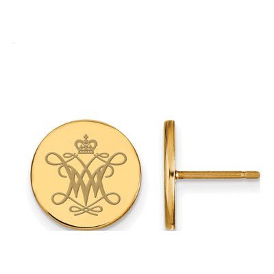 College of William & Mary Gold-Plated Sterling Silver Enamel Disc Stud Earrings