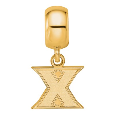 Xavier University Gold-Plated Sterling Silver Extra Small Letter X Dangle Bead – view 4