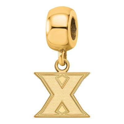 Xavier University Gold-Plated Sterling Silver Extra Small Letter X Dangle Bead