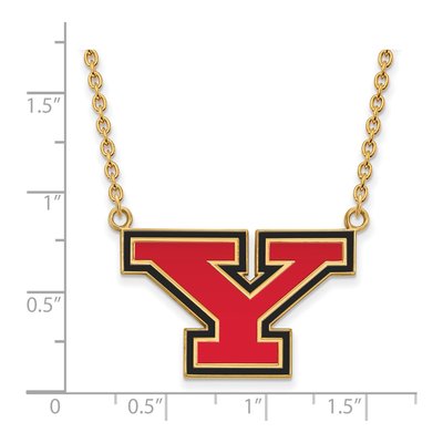 Youngstown State University Gold-Plated Sterling Silver Large Letter Y Pendant Necklace – view 2