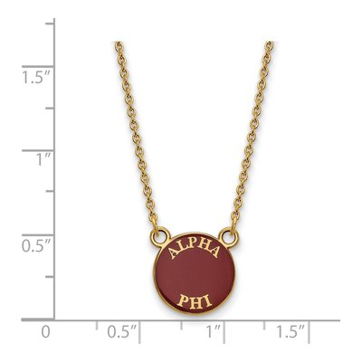 Alpha Phi Gold-Plated Sterling Silver Small Sorority Necklace – view 2