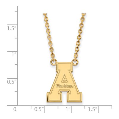 Appalachian State University Gold-Plated Sterling Silver Large Pendant Necklace – view 2
