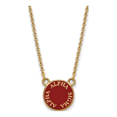 Alpha Sigma Alpha Gold-Plated Sterling Silver Small Sorority Necklace