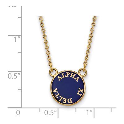 Alpha Xi Delta Gold-Plated Sterling Silver Small Sorority Necklace – view 2
