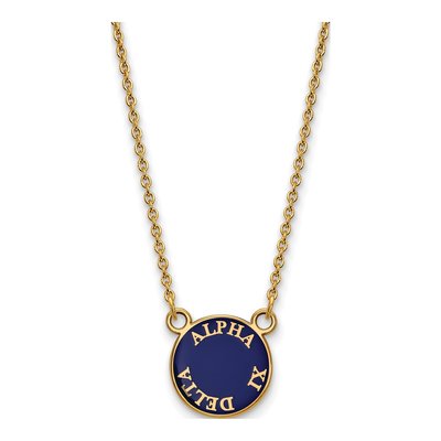 Alpha Xi Delta Gold-Plated Sterling Silver Small Sorority Necklace