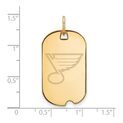 St. Louis Blues Gold-Plated Sterling Silver Dog Tag Pendant – view 2