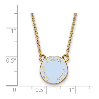 Delta Delta Delta Gold-Plated Sterling Silver Small Sorority Necklace – view 2
