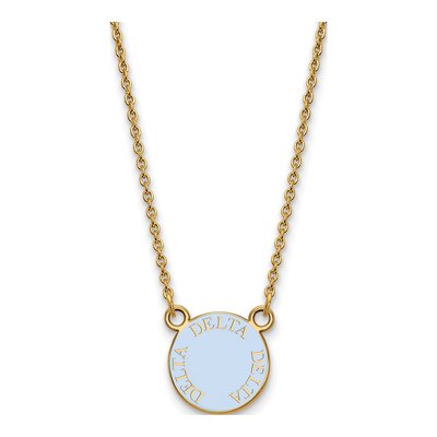 Delta Delta Delta Gold-Plated Sterling Silver Small Sorority Necklace