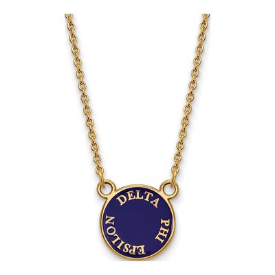 Delta Phi Epsilon Gold-Plated Sterling Silver Small Sorority Necklace