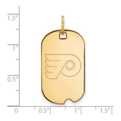 Philadelphia Flyers Gold-Plated Sterling Silver Dog Tag Pendant – view 2