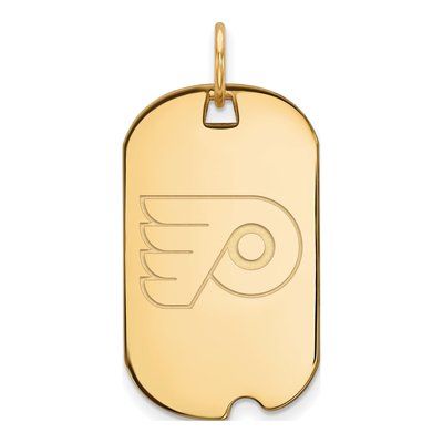 Philadelphia Flyers Gold-Plated Sterling Silver Dog Tag Pendant