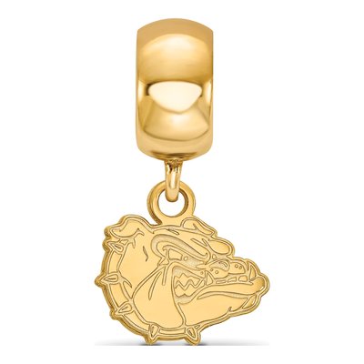Gonzaga University Gold-Plated Sterling Silver Bulldog Dangle Charm – view 2