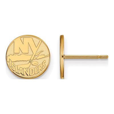 New York Islanders Gold-Plated Sterling Silver NY Extra Small Earrings