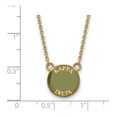 Kappa Delta Gold-Plated Sterling Silver Small Sorority Necklace – view 2